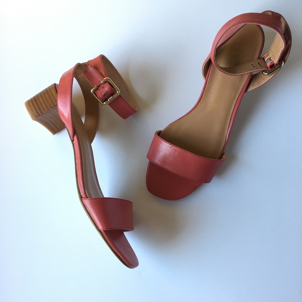 Nine West Hyacinth Heel Sandal Pink stacked heel